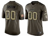 Nike Youth Kansas City Chiefs Customized Olive Camo Salute To Service Veterans Day Limited Jersey
